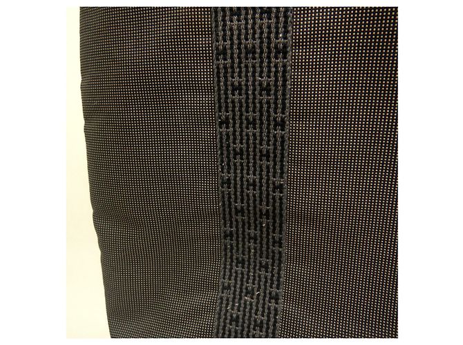 Hermès Saco Cabas Hermes Herline em Nylon Cinza - vista 9
