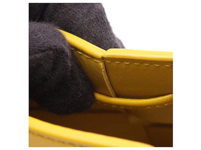 Bottega Veneta Borsa a Secchiello Mini Nappa Maxi Intrecciato Cassette Gialla - vista 7
