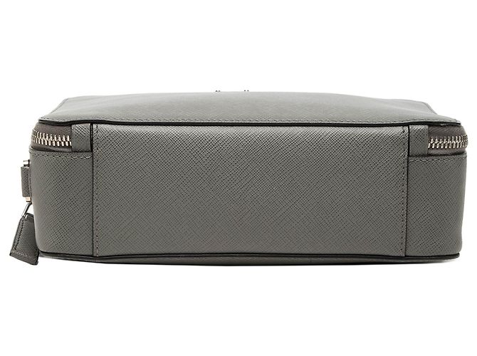 Sac Prada Brique Medium en Saffiano Gris - vue 3