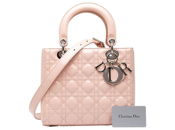 Dior Pink Medium Patent Cannage Lady Dior - Ansicht 7