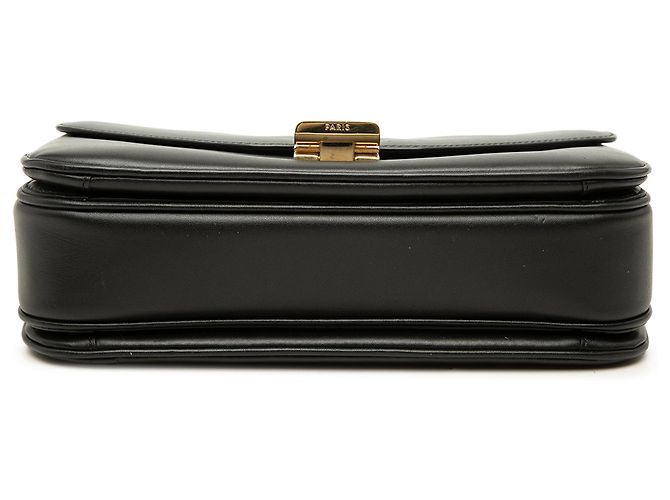 Céline Borsa a tracolla C in pelle di vitello lucida nera Medium Celine - vista 3