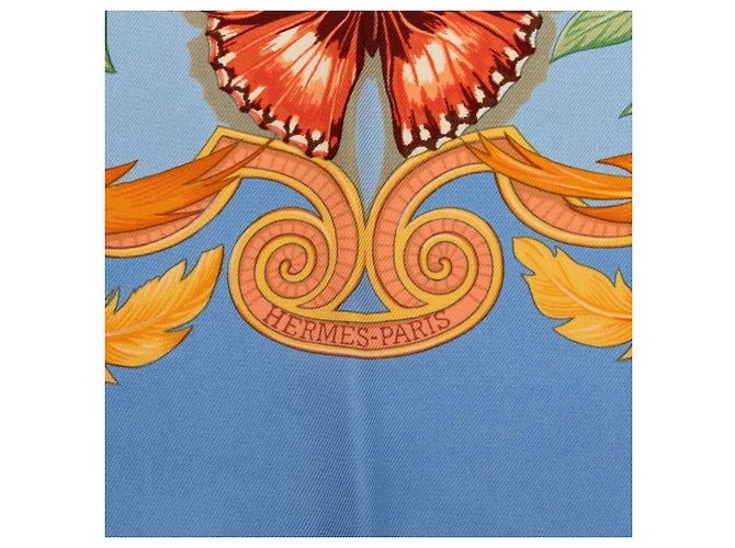 Lenço de Seda Hermès Blue Amazonia 90 - vista 3