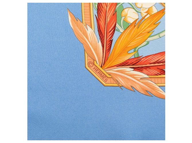 Lenço de Seda Hermès Blue Amazonia 90 - vista 5