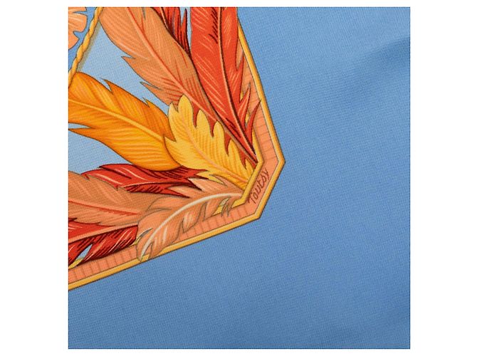 Lenço de Seda Hermès Blue Amazonia 90 - vista 6