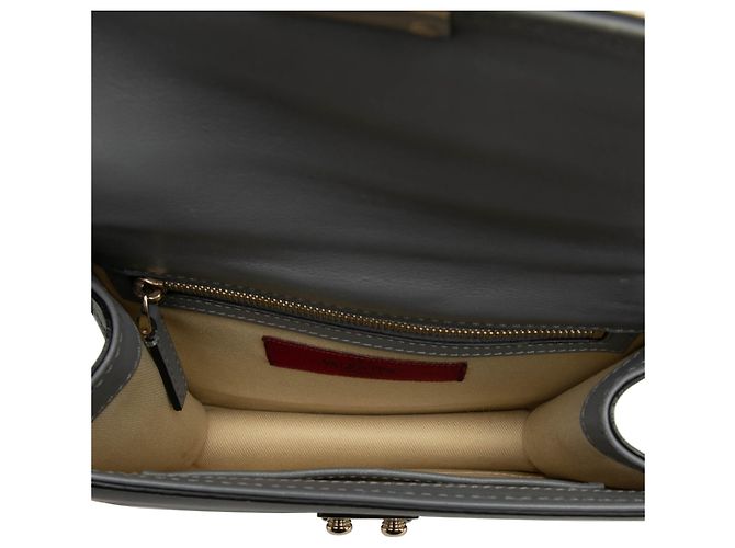 Valentino Borsa a Tracolla Rockstud Glam Lock Piccola in Pelle Grigia - vista 4