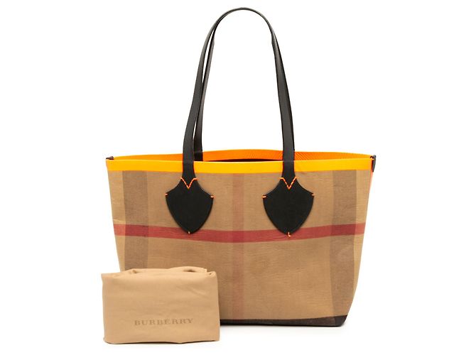Burberry Beige Mega Check Canvas The Giant Reversible Tote - Ansicht 6
