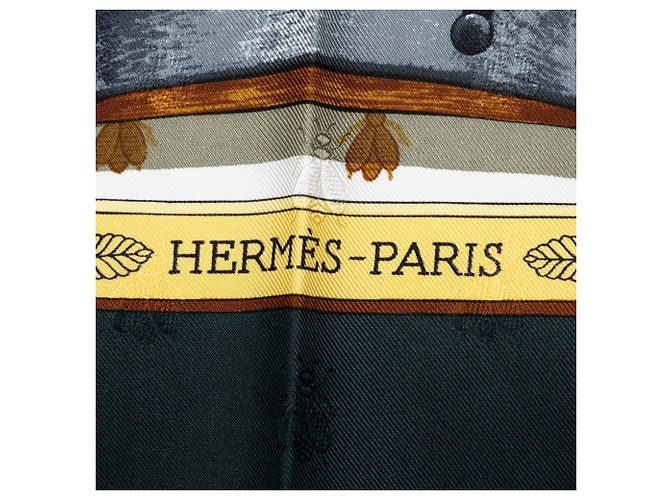 Carré en soie Hermès Napoleon Blanc 90 - vue 2