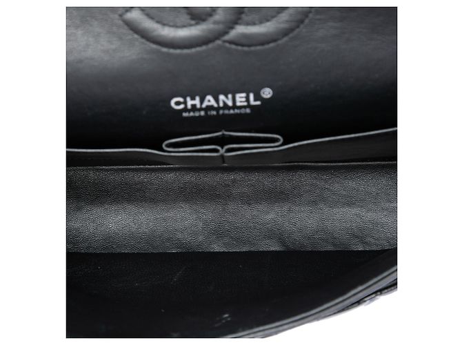 Chanel Black Medium Classic Patent Double Flap - vista 4