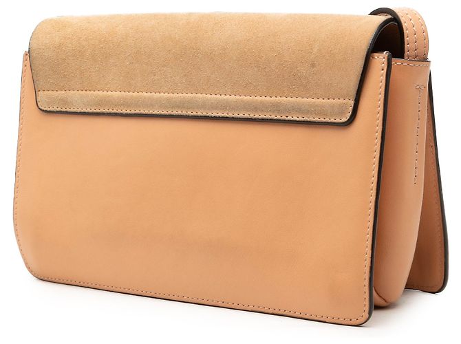 Chloé Faye Piccola Borsa a Tracolla in Camoscio e Vitello Arancione - vista 2
