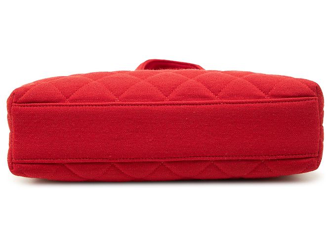 Bolsa Chanel Red CC Quilted Jersey Frame - vista 3