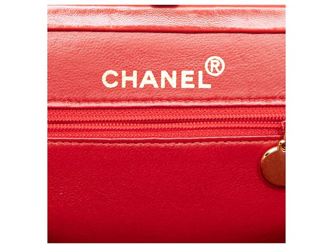 Bolsa Chanel Red CC Quilted Jersey Frame - vista 5