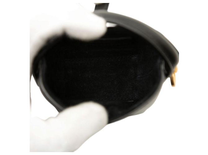 Autre Marque Borsa secchiello Le 37 Saint Laurent in pelle di vitello lucida micro nera - vista 4