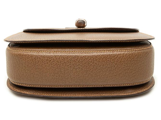 Gucci Brown Small Grained Calfskin Bamboo Night - vista 3