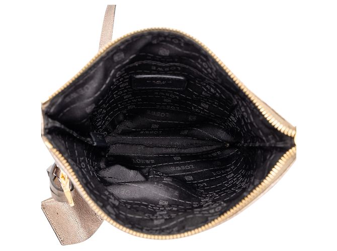 Borsa a tracolla Anagram in pelle metallizzata oro LOEWE - vista 4