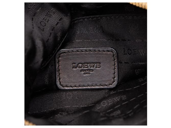 Borsa a tracolla Anagram in pelle metallizzata oro LOEWE - vista 5