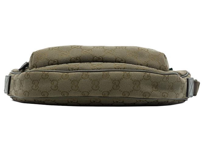 Borsa a tracolla Gucci Green Large GG Canvas Web - vista 3