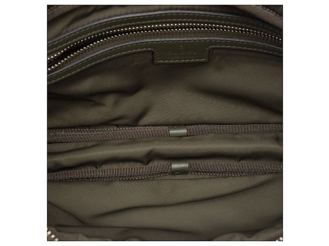 Borsa a tracolla Gucci Green Large GG Canvas Web - vista 4