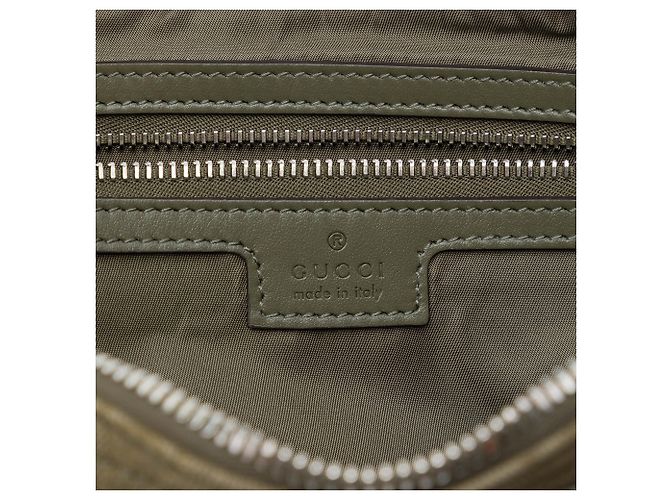Borsa a tracolla Gucci Green Large GG Canvas Web - vista 5