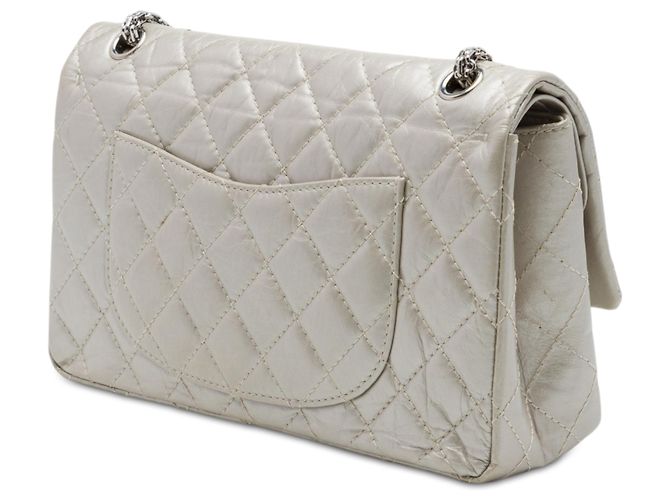 Chanel Gold Quilted Metallic Aged Calfskin Reissue 2.55 Double Flap 226 - vista 2