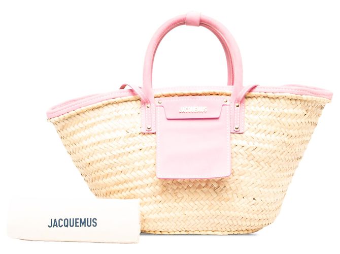 Jacquemus Beige Straw Le Grand Panier Soli Satchel - vista 6