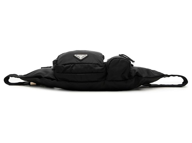 Borsello da cintura Prada in Tessuto nero multi-tasche - vista 3