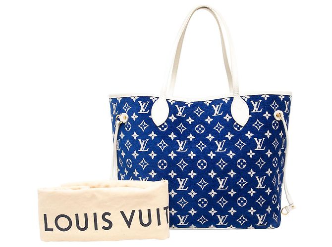 Louis Vuitton Blue LV Match Monogram Jacquard Velvet Neverfull MM - Ansicht 6