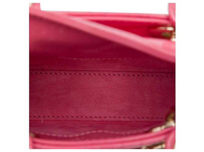 Dior Pink Micro Patent Cannage Lady Dior - vista 4