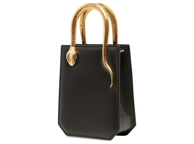Bulgari Mini tote Serpentine in pelle nera Bvlgari - vista 2