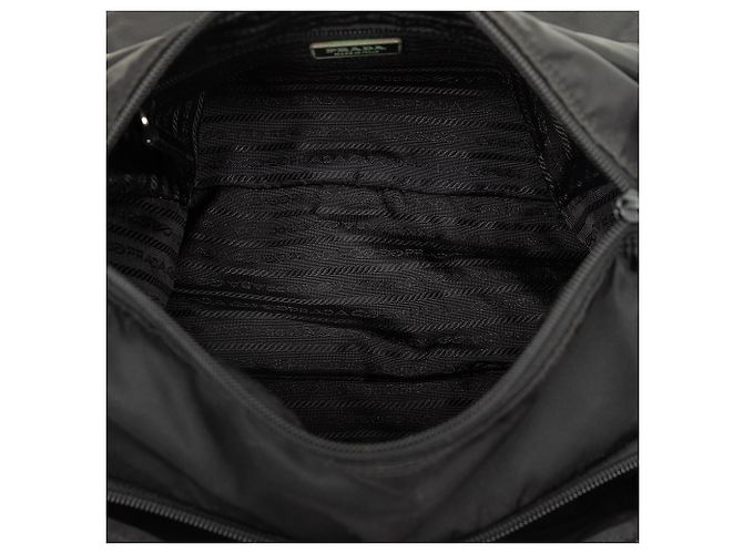 Double Bolsa Messenger Prada em Tessuto preta com zíper e fivela dupla - vista 4