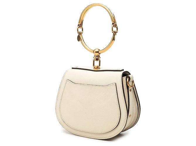 Borsa Nile Bracelet Chloé in pelle bianca, piccola - vista 2