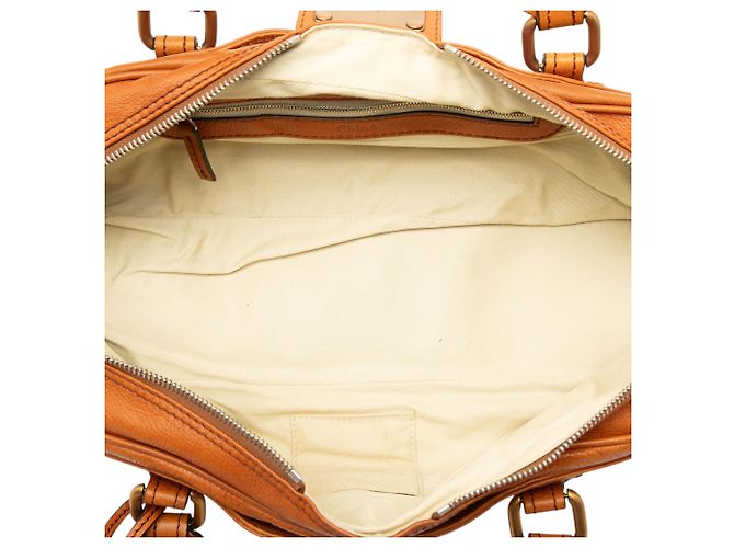 Chloé Paddington East West Zippy Handtasche aus braunem Leder - Ansicht 4