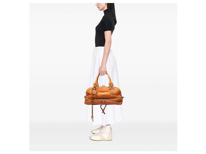 Chloé Paddington East West Zippy Handtasche aus braunem Leder - Ansicht 7