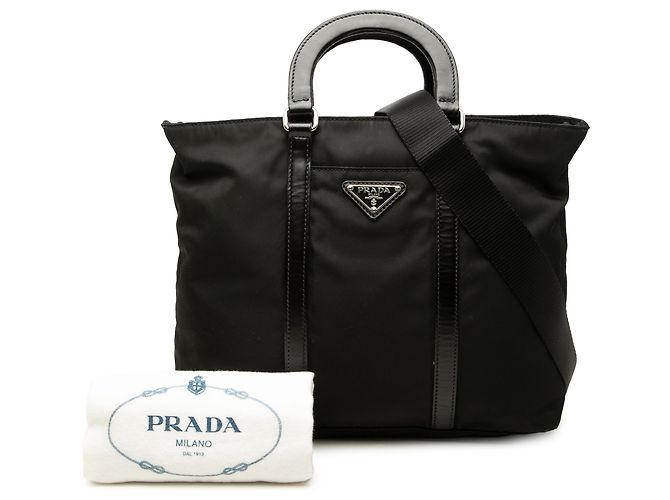 Prada Satchel aus schwarzem Tessuto - Ansicht 7