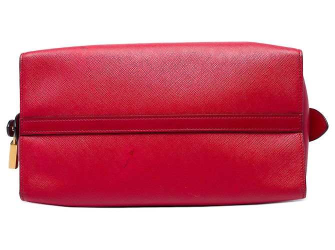 Borsa Prada Esplanade in Saffiano rosso e City Calf - vista 3