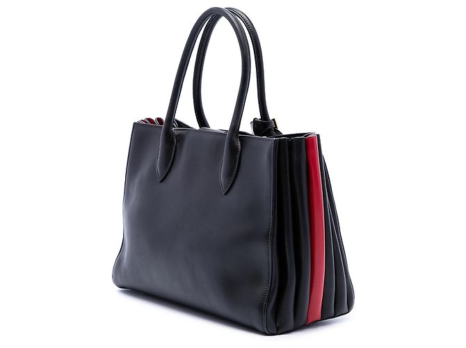 Bibliothèque Borsa Satchel Prada Bibliotheque in vitello City nero - vista 2