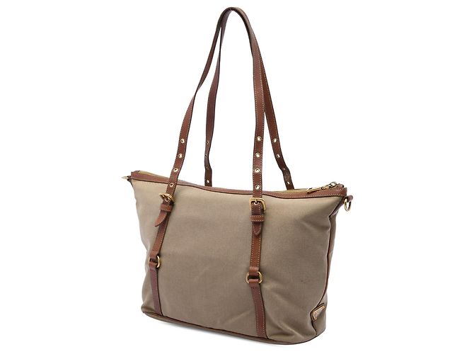 Prada Brown Canvas Canapa Logo Tote - Ansicht 2