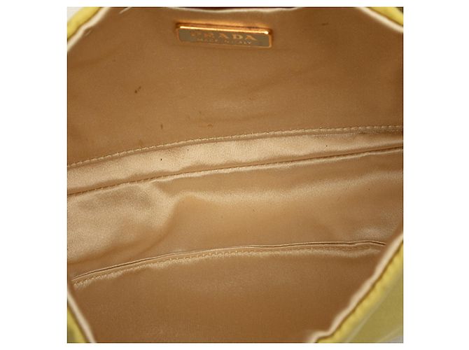 Prada Gelbe Tessuto Schultertasche mit Kette - vue 4