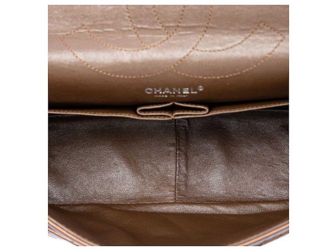 Chanel Brown Metallic Aged Calfskin Reissue 2.55 Double Flap 227 - vista 4