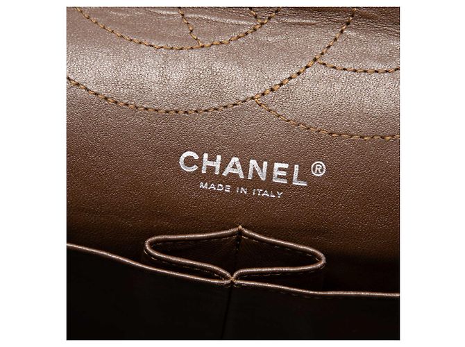 Chanel Brown Metallic Aged Calfskin Reissue 2.55 Double Flap 227 - vista 5