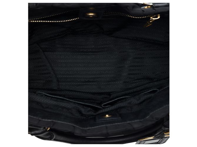 Prada Satchel aus schwarzem Tessuto Gaufre - Ansicht 4