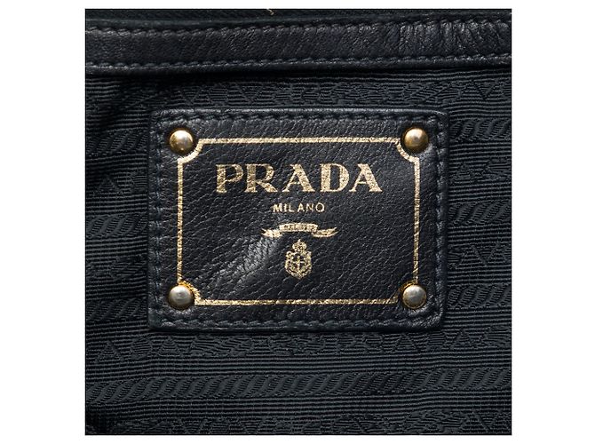 Prada Satchel aus schwarzem Tessuto Gaufre - Ansicht 5