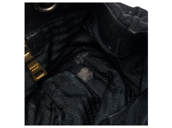 Prada Satchel aus schwarzem Tessuto Gaufre - Ansicht 6