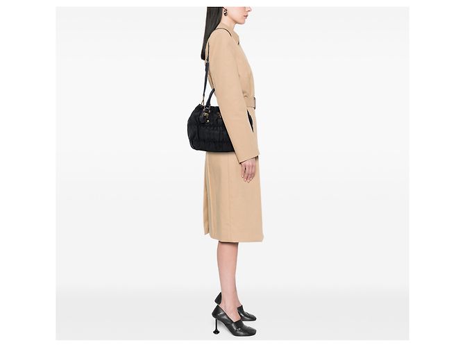 Prada Satchel aus schwarzem Tessuto Gaufre - Ansicht 7