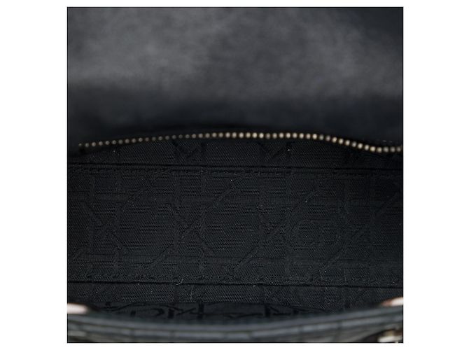 Dior Black Mini Iridescent Lambskin Cannage Lady Dior - vista 4
