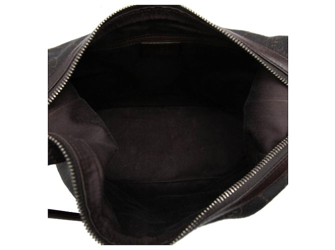 Borsa a tracolla Gucci in denim GG marrone - vista 4