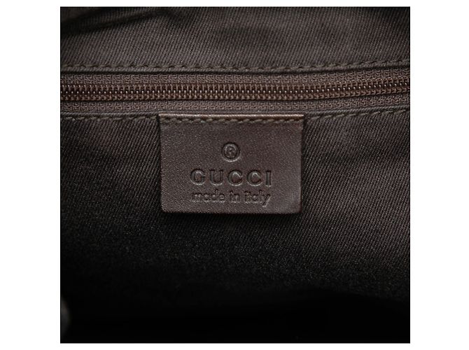 Borsa a tracolla Gucci in denim GG marrone - vista 5