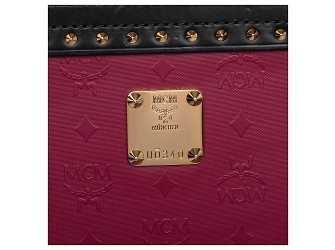 Sac Satchel MCM Odeon Berlin en cuir de veau violet - vue 6