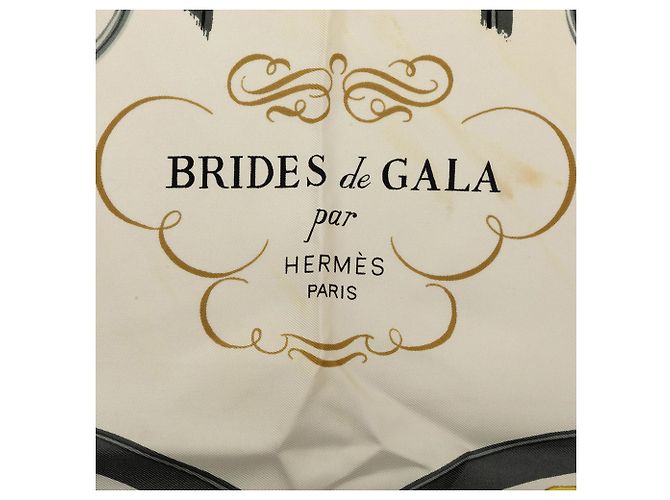 Lenço de seda Hermès White Brides de Gala 90 - vista 3