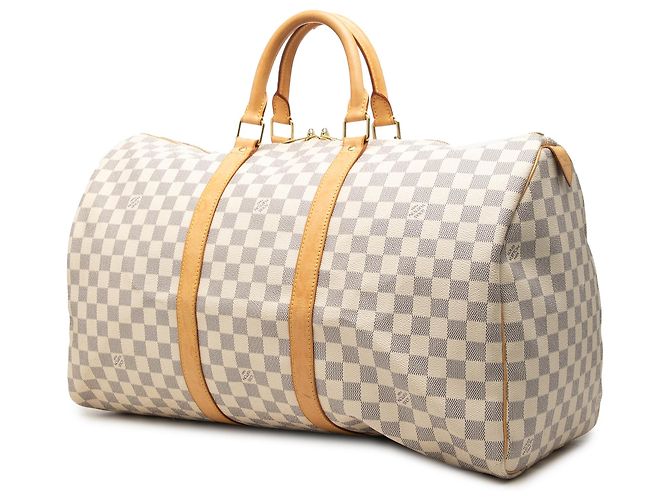 Louis Vuitton White Damier Azur Keepall 50 - vista 2