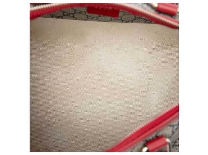 Borsa Boston Gucci Beige Medium GG Supreme Joy Tattoo Heart - vista 4